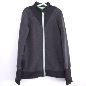 Ivivva by Lululemon Sway Into Your Day Full Zip Black Grey Jacket size 8